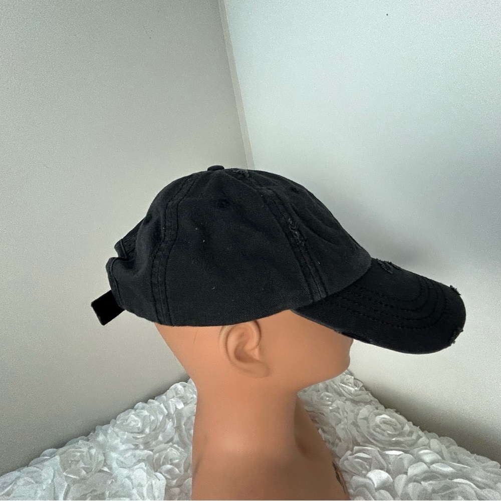 Kbethos Black Distressed Style‎ Ponytail Ball Cap Sporty Travel - Picture 3 of 13